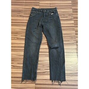 Levi's Premium 501 Jeans Womens Button Fly Gray Straight Ankle size 25
